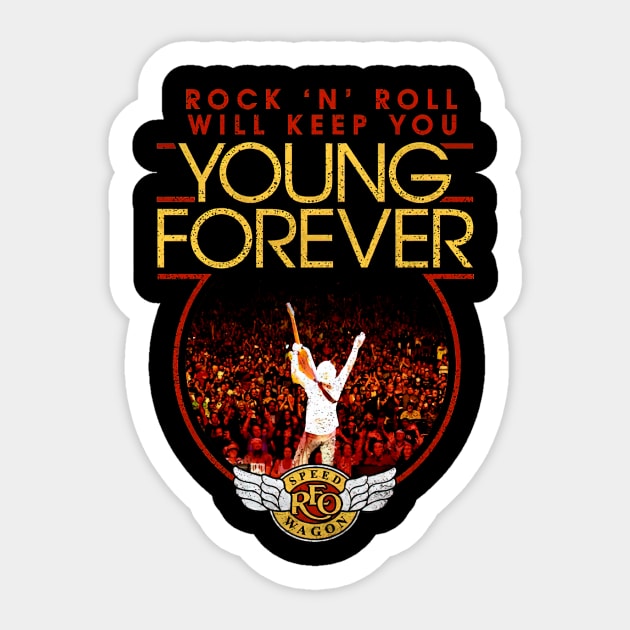 REO Speedwagon Young Forever 2023 Tour T-Shirt Sticker by rnstcarver